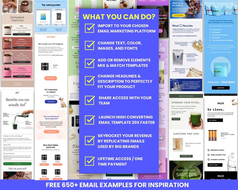 130+ Canva Email Templates for Health & Beauty Supplements, Email ...