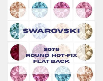 Kryształki Swarovski 2078 Hotfix Flatback | Kryształy utrwalane na gorąco | Autoryzowany sprzedawca