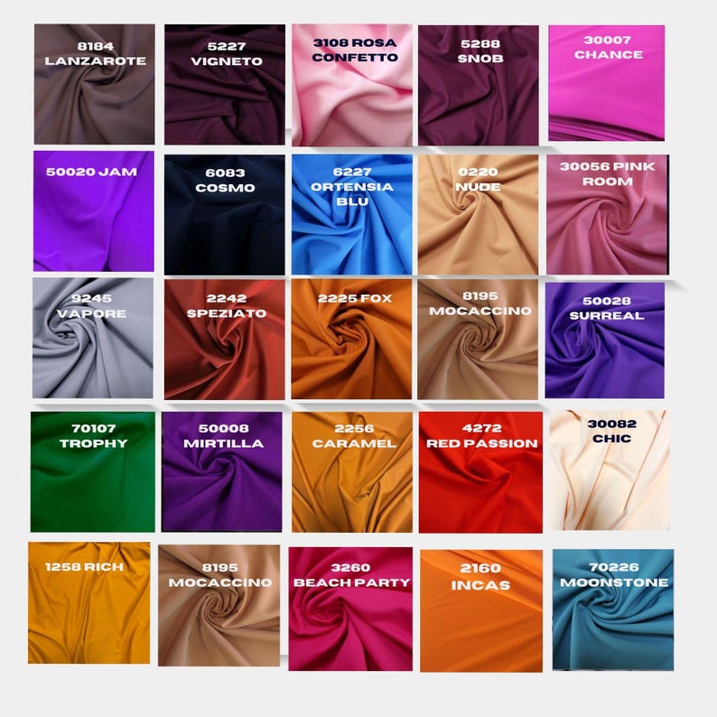 Italian Lycra Swimwear Fabric: Carvico Malaga 4-Way Stretch, Chlorine Resistant - Sold by 0.5 Meter image 4