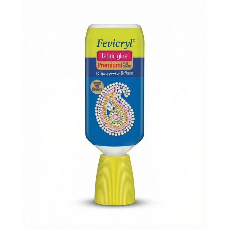 Pegamento para tela Fevicryl: Adhesivo para diamantes de imitación, cintas y encajes (30 ml y 80 ml) Small - 30ml