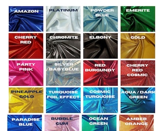 Tessuto Lycra olografico: elastico con lucentezza metallica per costumi da ballo - Venduto a partire da 0,5 m