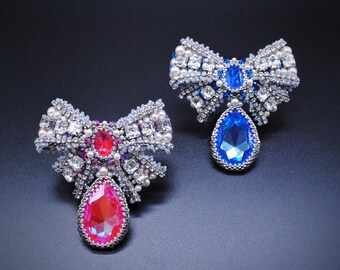 Beaded Bow Brooch Tutorial: Swarovski Crystal Jewelry (PDF Ebook)