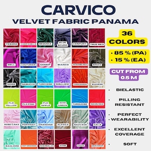 Italian Stretch Velvet Fabric: Carvico Panama for Dancewear