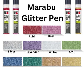 Marabu Glitter Pen per tessuti elastici / Textil Painter Glitter / - confezione singola da 25 ml o da 6