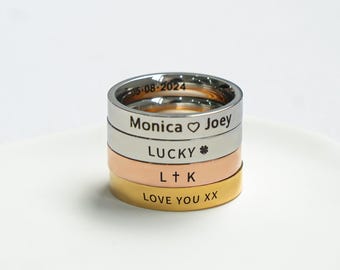 Personalized Graduation Ring, Custom Name & Year, Class of 2025 Gift, Engraved Graduate Jewelry, College Graduation Gift