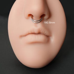 16G 18G Double Hoop Nose Ring, Conch Earring/Hoop Ring/Daith Ring/Tragus Jewelry/Helix Hoop/Cartilage Hoop/Cartilage Earring/Hoop Earring