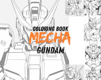 Gundam Mecha robot Digital Coloring Book PDF Download.