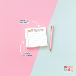 Personalized Teacher Post-it Notes: Custom Name Sticky Notes image 2