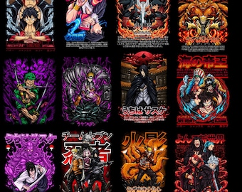 Pacote de 3000 arquivos vetoriais de anime | Anime svg,png,eps,ai | Clipart de anime para Cricut | Download digital de anime