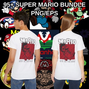 95 Super Mario Bundle - PNG & EPS Graphics Collection, Instant Download