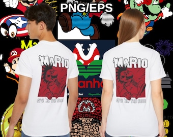 95 Super Mario Bundle - PNG & EPS Graphics Collection, Instant Download