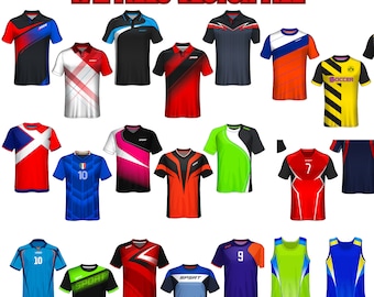 172 arquivos vetoriais de camisas de torcedores - Pacote de design esportivo premium png ai