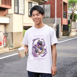 May include: White t-shirt with a purple and black graphic of Boa Hancock from the anime One Piece. The text "BOA HANCOCK" is printed in purple above the graphic. The shirt is being worn by a person.