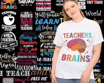 62 teacher t-shirt design bundle | AI, EPS, JPG, psd,svg,png | inspiring typography and graphics for educators and teaching professionals