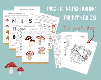 Mushroom Printables - Mushroom Coloring Sheets and Activities for Kids