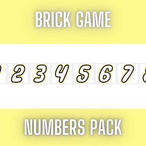 Brick Building Blocks Numbers PNG SVG JPG, Digital Download for Crafters, Brick Game Lover Gift