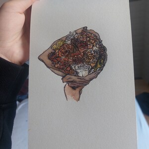Boeket bloemen schets. Stel gerust elke vraag en kies je favoriet! =D