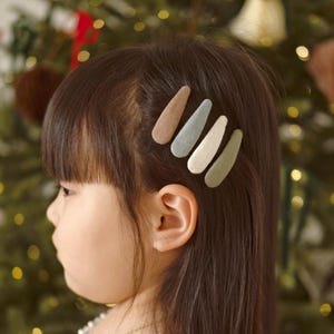 Linen Snap Hair Clips Set: Soft Mini Clips for Toddler Girls
