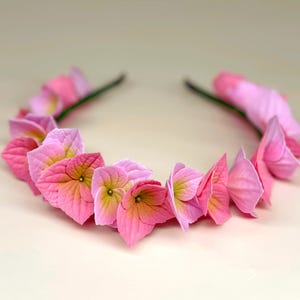 Handmade Flower Hydrangea Headband Flower Hair Accessories for Girls Headpieces Wedding Flower Headband