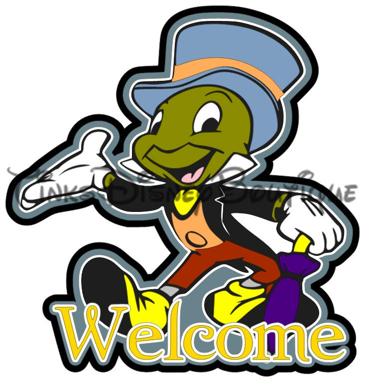 Download Disney SVG clipart Jimminy Cricket Welcome Title Scrapbook ...