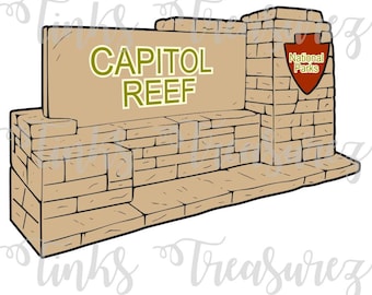 Reef Canyon SVG, PNG, Cut File, Utah National Parks, Scrapbook Title, Cricut, Print then Cut, TinksTreasurez