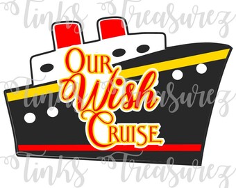 Wish Cruise SVG, PNG Digital File, Scrapbook Title, Mouse Cruise, Scrapbook Layout Ideas, TinksTreasurez
