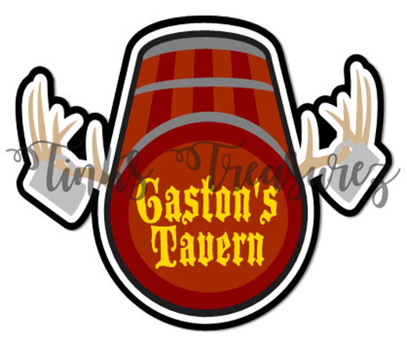 Disney SVG DXF Clipart Gaston's Tavern Fantasyland Title | Etsy