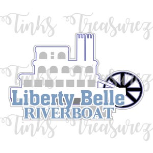 Barco fluvial, roda de pás, corte digital, SVG, PNG, enfeite digital, patchwork de papel, sino da liberdade, título de álbum de recortes SVG, TinksTreasurez