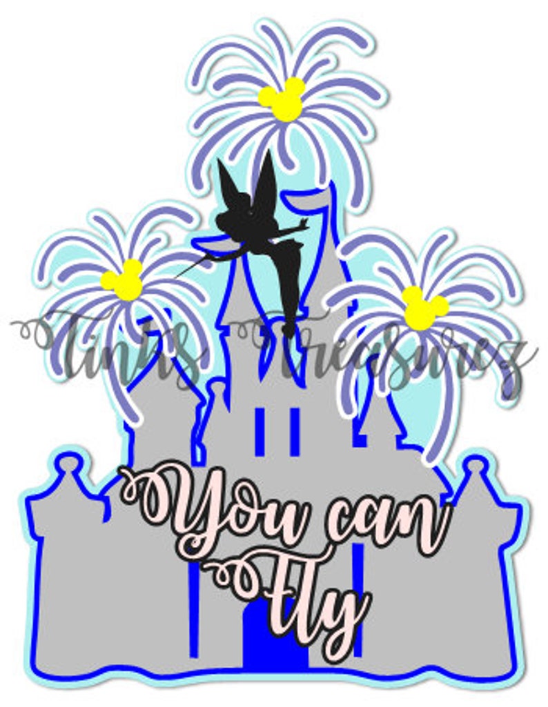 Download Disney SVG DXF Clipart Castle Fireworks Tinkerbell You Can ...
