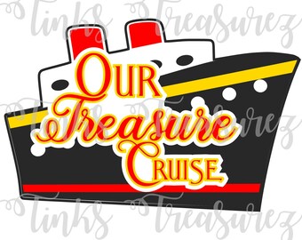 Nautical SVG Digital File, Treasure Cruise Svg, Scrapbook Title, Mouse Cruise, Scrapbook Layout Ideas TinksTreasurez