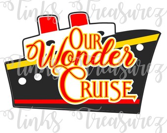 Nautical SVG Digital File, Wonder Cruise Svg, Scrapbook Title, Mouse Cruise, Scrapbook Layout Ideas, TinksTreasurez