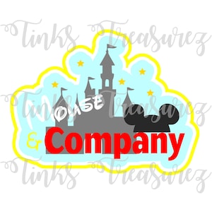 Digital Cut File SVG, Vacation Clipart, Digital Embellishment Die Cut, Castle SVG, Scrapbook Title Svg, Mouse Company, BONUS, TinksTreasurez