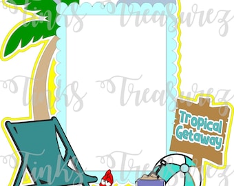 Island Digital File, Lookout Cay Svg, Jpg, Png, Tropical Getaway, Mouse Cruise Vacation Cut File, Scrapbook Title, TinksTreasurez