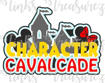 Castle Character Cavalcade Parade Svg, For Scrapbook Title, Magic Kingdom Vacation, Cut File, WDW, Mouse PNG, Jpg TinksTreasurez