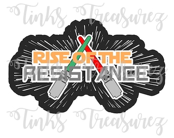 Rise of the Resistance,  SVG File for Scrapbook Title Svg, Embellishment, Hollywood Studios, Robot 8 BONUS File, TinksTreasurez