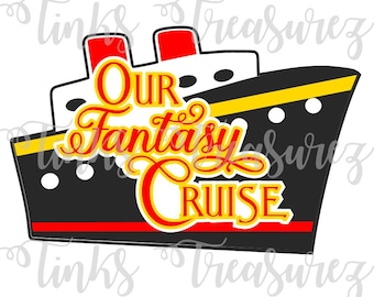 Mouse Cruise SVG Digital File, Fantasy Ship Svg, Scrapbook Title, Cruise Scrapbook Title, Layout Ideas, TinksTreasurez