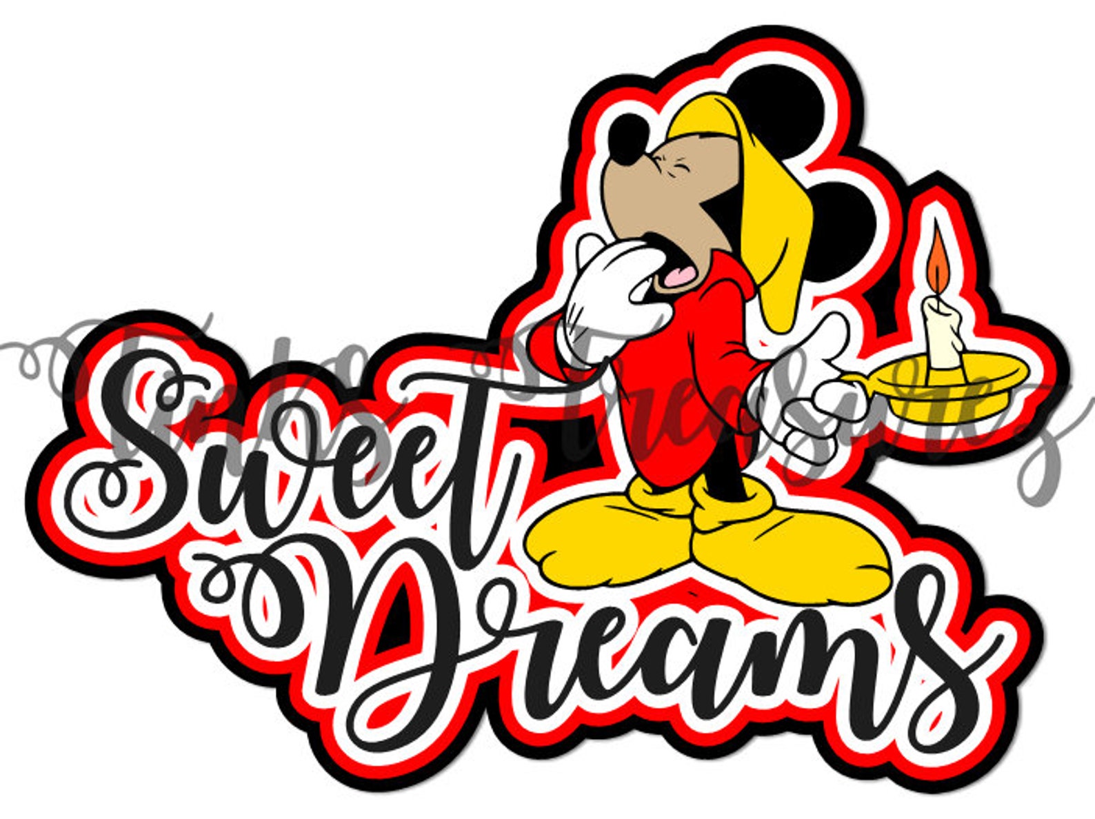 Disney Mickey Mouse Sweet Dreams SVG DXF JPG Clipart Etsy