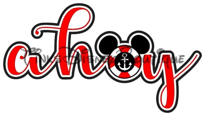 Download Disney Cruise SVG clipart Ahoy Vacation Title Scrapbook ...