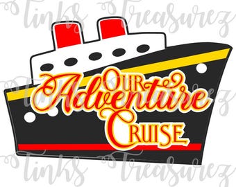 Adventure Cruise SVG, PNG Digital File, Scrapbook Title, Mouse Cruise, Scrapbook Layout Ideas, TinksTreasurez