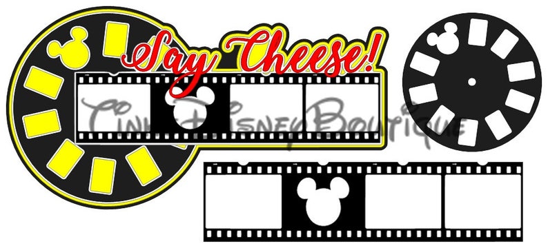Download Disney SVG clipart Say Cheese Film Strip Title Scrapbook ...