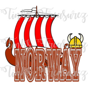 Troquelado SVG de Noruega, Barco vikingo SVG, Vacaciones en WDW, Archivo de corte, Escaparate mundial SVG, Epcot SVG, Título de álbum de recortes SVG, Word Art, TinksTreasurez