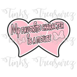 SVG Cut File, Scrapbook Pages Die Cut, Paper Piecing, BONUS Character, Scrapbook Title Svg, My Favorite Character Is A Mouse, TinksTreasurez