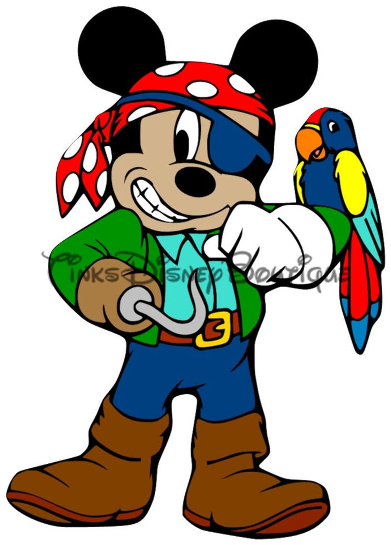 Download Disney SVG clipart Mickey Mouse Title Pirates of the ...