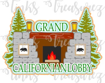 Grand Californian Hotel Lobby Digital SVG, PNG, Vacation, Cut File, Mouse Park, California Adventure, Scrapbook Title SVG, TinksTreasurez