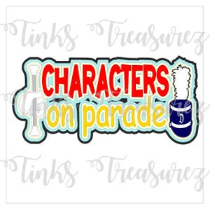 Main Street Parade Svg, Personagens em Parada Arquivo Digital, Magic Kingdom, Arquivo de Corte, WDW, Título de Scrapbook Svg, Mouse, PNG, Jpg TinksTreasurez