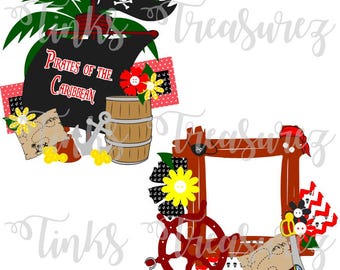 Pirate Of The Caribbean Ride PNG File, Scrapbook Title, Skull and Cross Bones, Pirates Ride, Magic Kingdom, Page Starter, TinksTreasurez