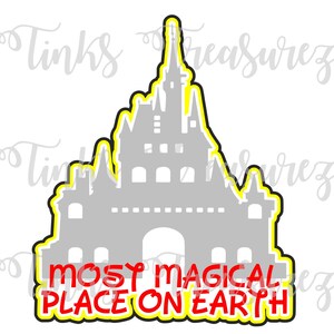 Svg Digital File, Die Cut, WDW Vacation, Cut File, Castle Svg, Scrapbook Title Svg, Most Magical Place On Earth, Mouse Svg, TinksTreasurez