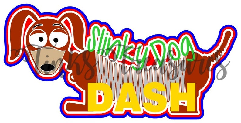 Disney World SVG Slinky Dog Dash Clipart Title Scrapbook ...
