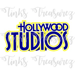 Digital File, Die Cut SVG Scrapbook Title Svg, Digital Cutting File for Embellishment, Hollywood Studios ,With BONUS File, TinksTreasurez