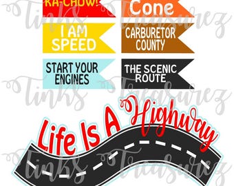 Autos Sammelalbum Titel SVG, PNG, JPG, Digital Die Cut Urlaub, Charakter Wortkunst, Heizkörper, California Adventure, TinksTreasurez
